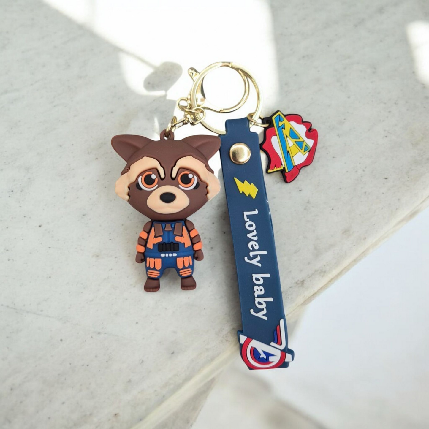 AVENGER RACCOON SILICON KEY CHAIN