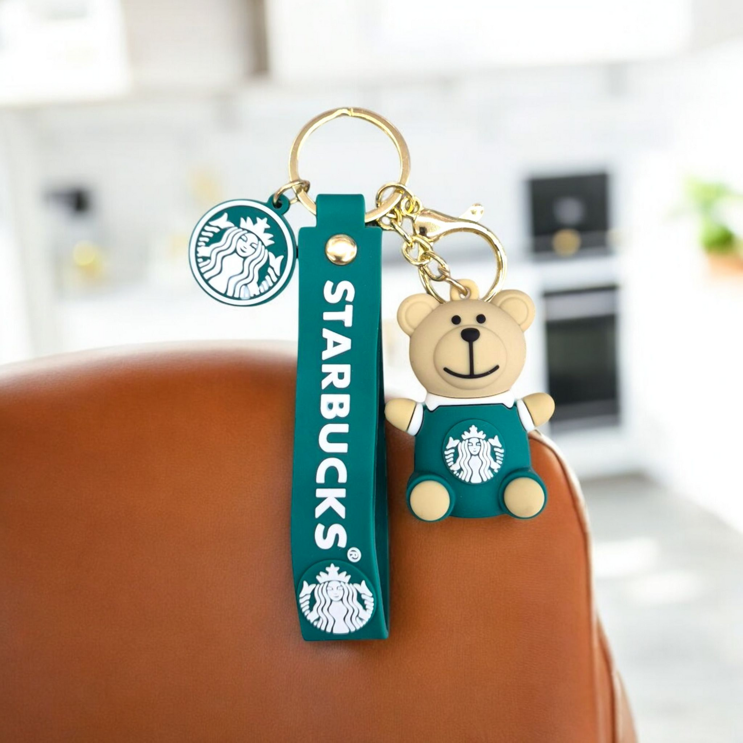 STARBUCKS TEDDY SILICON KEY CHAIN