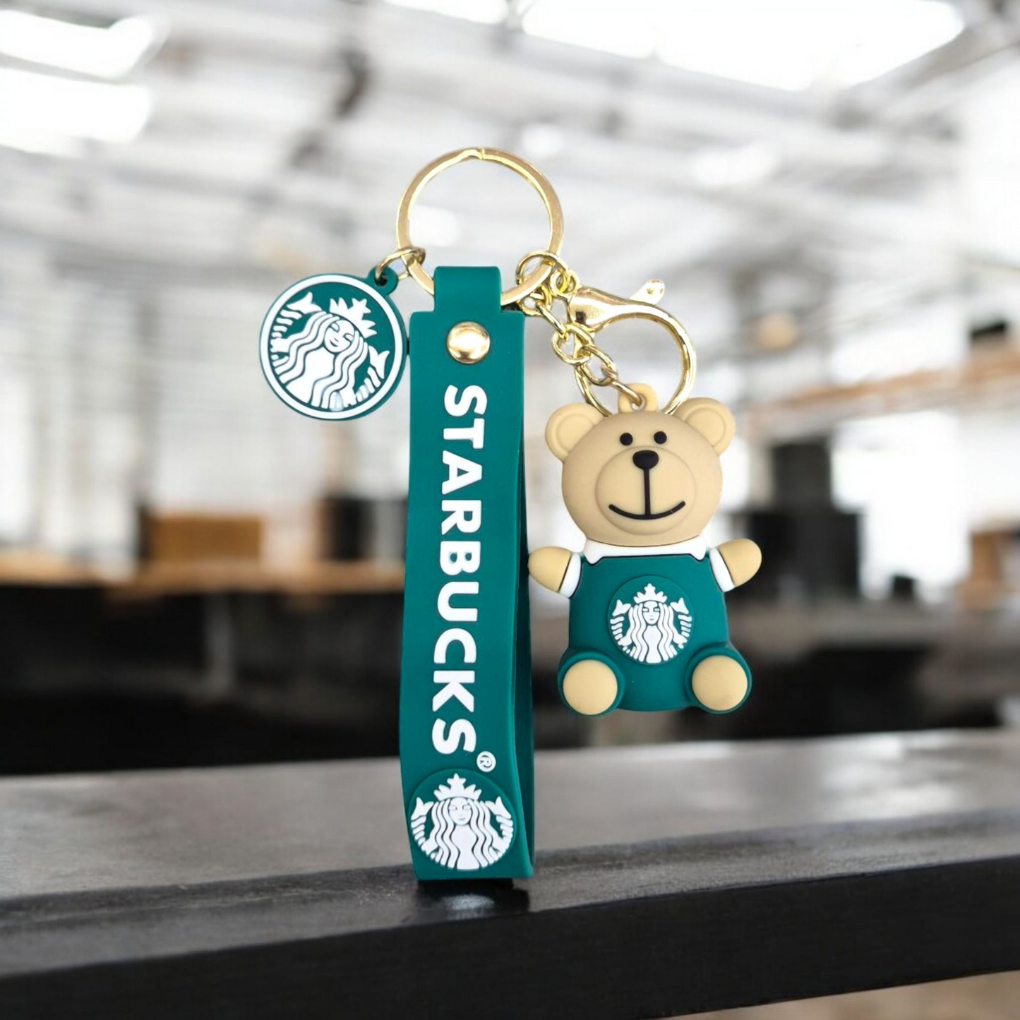 STARBUCKS TEDDY SILICON KEY CHAIN